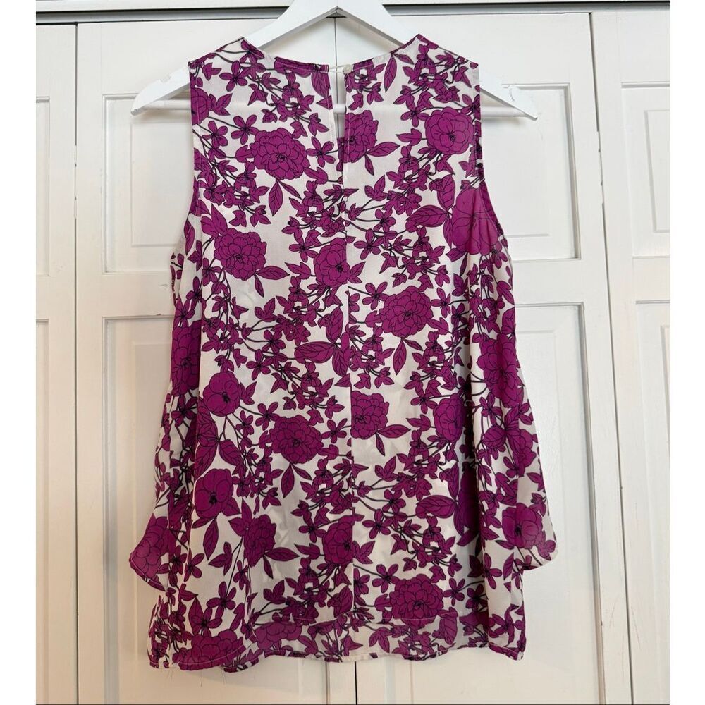 Banana Republic pink floral crewneck layered front tank size small - Picture 5 of 8
